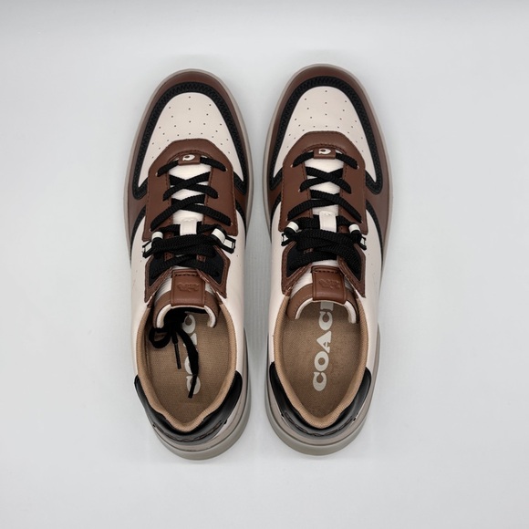 Coach CitySole Court Sneakers Men’s 10D Brown Black White Leather Low Top Shoes - Picture 10 of 16